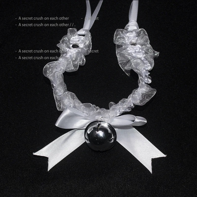 Women's Gothic Lace Choker Necklace Retro White Velvet Clavicle Chain Punk Collar Choker Steampunk Party Halloween Jewelry Gift - Charlie Dolly
