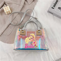 Barbie Princess Summer Transparent Handbag Anime Y2K Girls Lasers Beach Bag Shoulder Bag Ladies Tote Bags Pu Messenger Organizer - Charlie Dolly