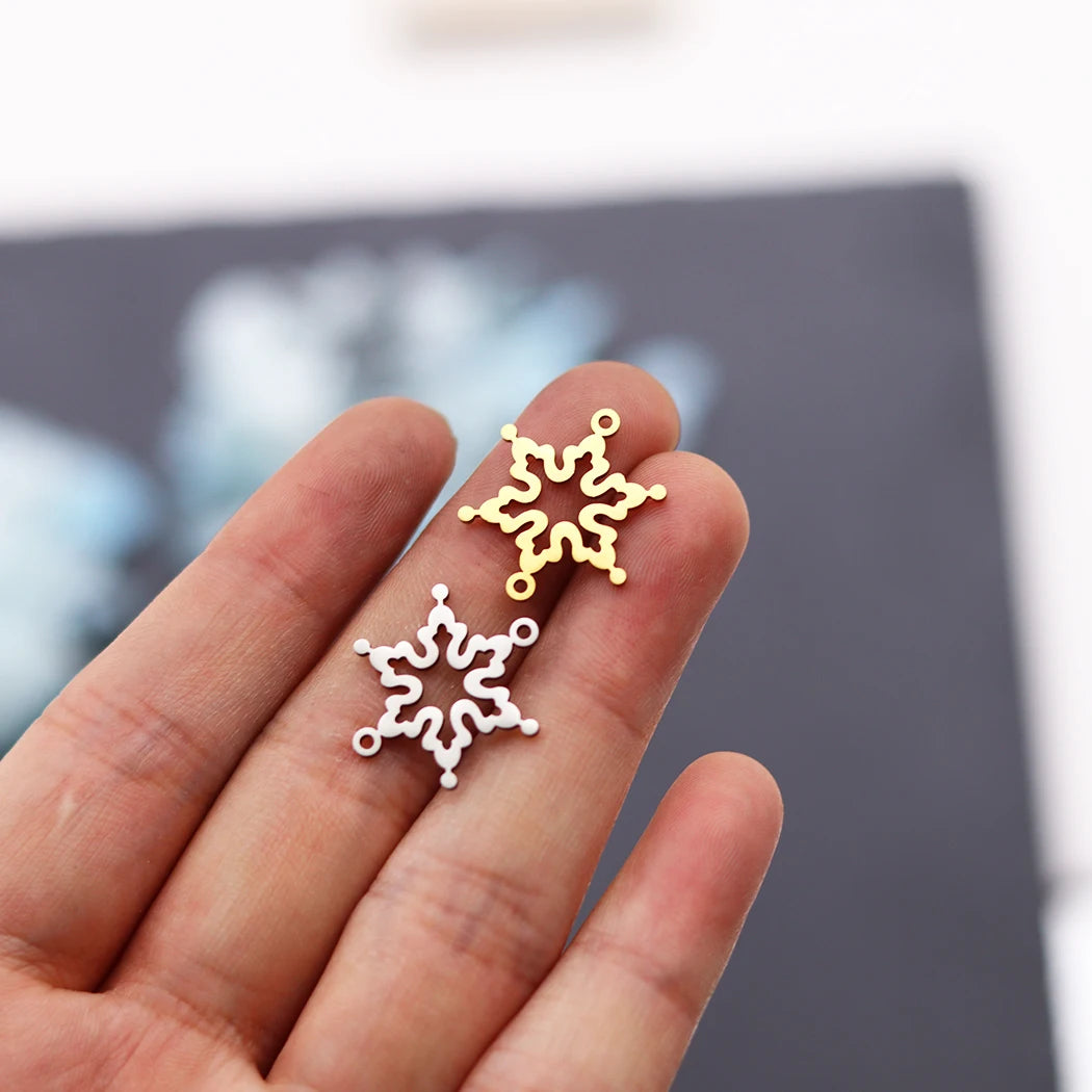 3pcs DIY Earrings Lotus Flower Yogo Buddha Stainless Steel Pendant Moon Charm For Jewelry Making Necklace Amulet Accessories