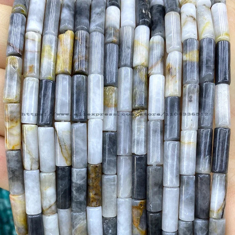 4x13mm Tube Natural Stone AA Lapis Lazuli Loose Spacer Beads for Jewelry Making Diy Bracelet Charms Earrings Accessories