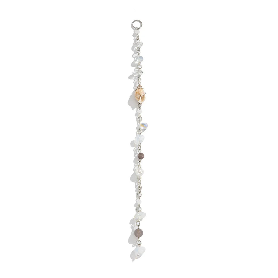 Boho Hair Chain Seashell & Drusy Fringe Hair Jewelry Natural Stone Braid Accent Beach Festival Hair Accessories - Charlie Dolly