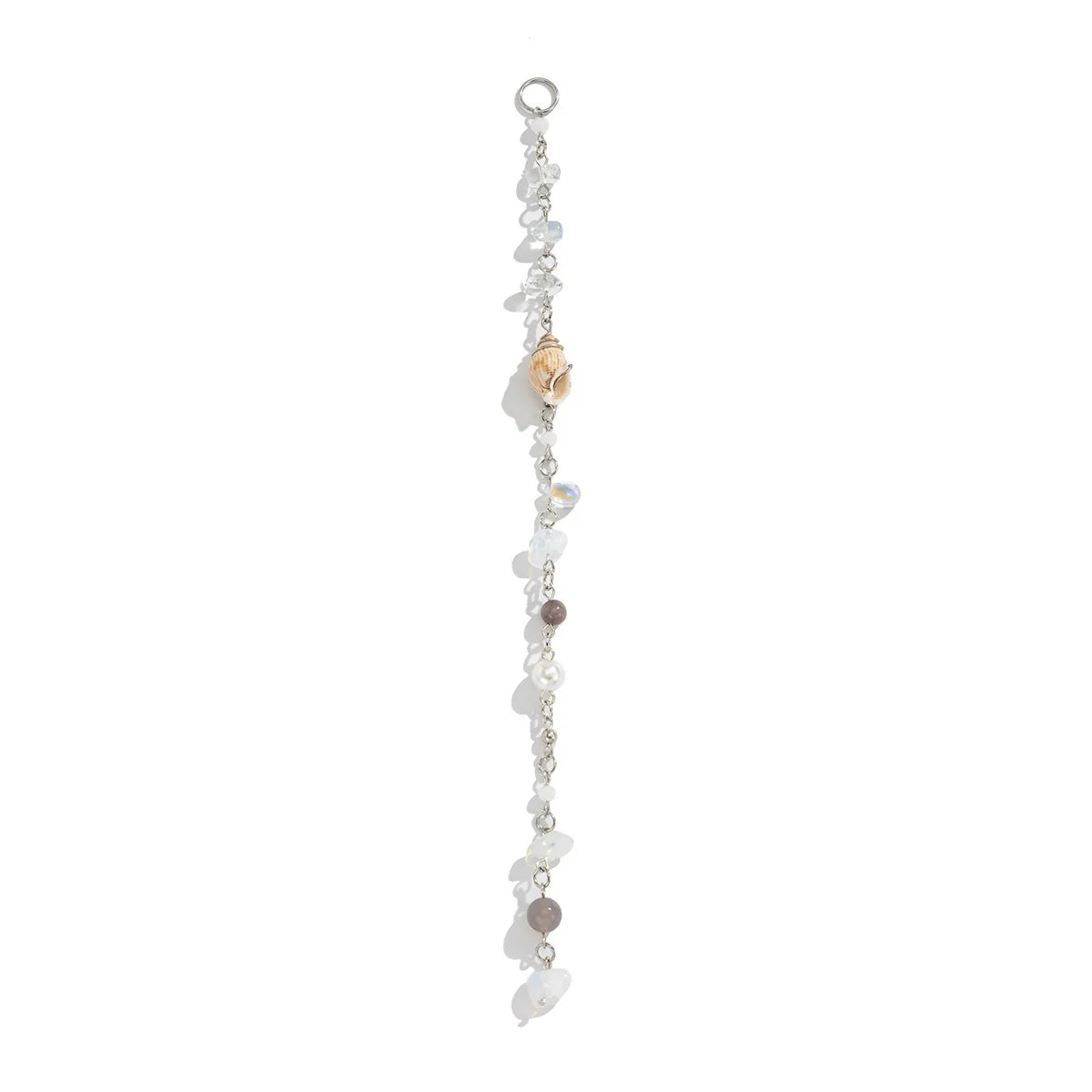 Boho Hair Chain Seashell & Drusy Fringe Hair Jewelry Natural Stone Braid Accent Beach Festival Hair Accessories