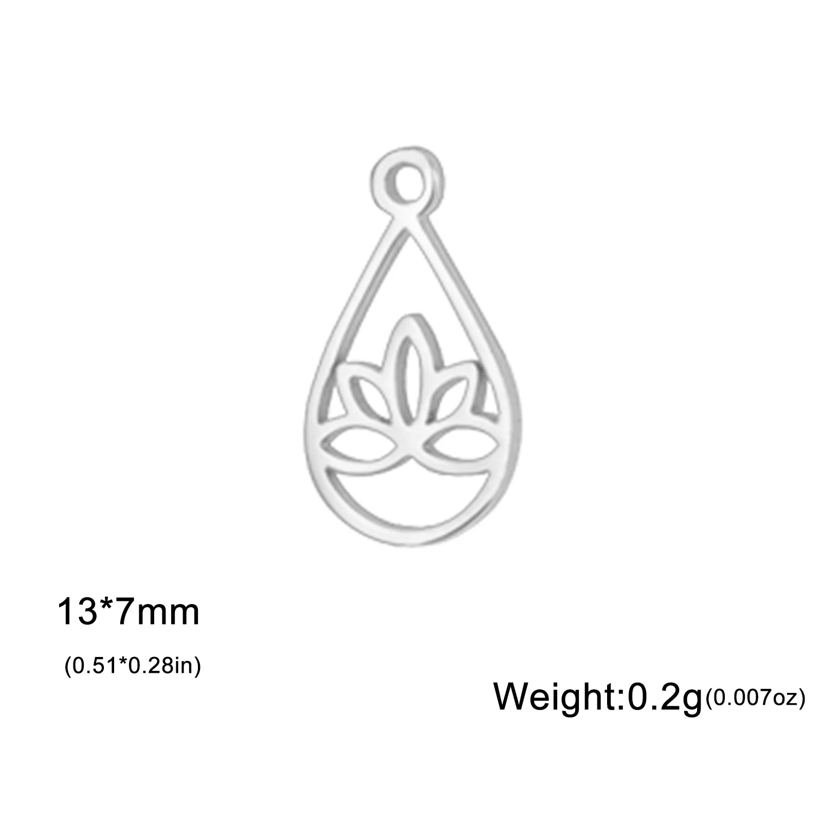 5 pieces of lotus shell stainless steel bracelet pendant necklace small sun shell pendant DIY necklace bracelet earrings jewelry