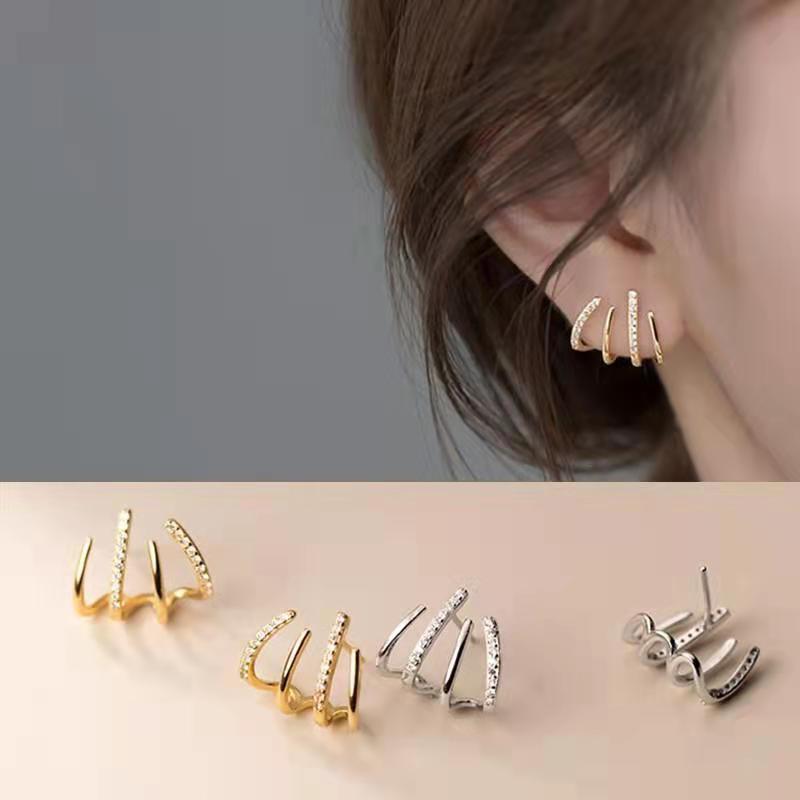 Fashion Exquisite Rhinestone Decor Ear Cuff earring for Woman  2023 New Arrival Christmas Gift stud earrings - Charlie Dolly