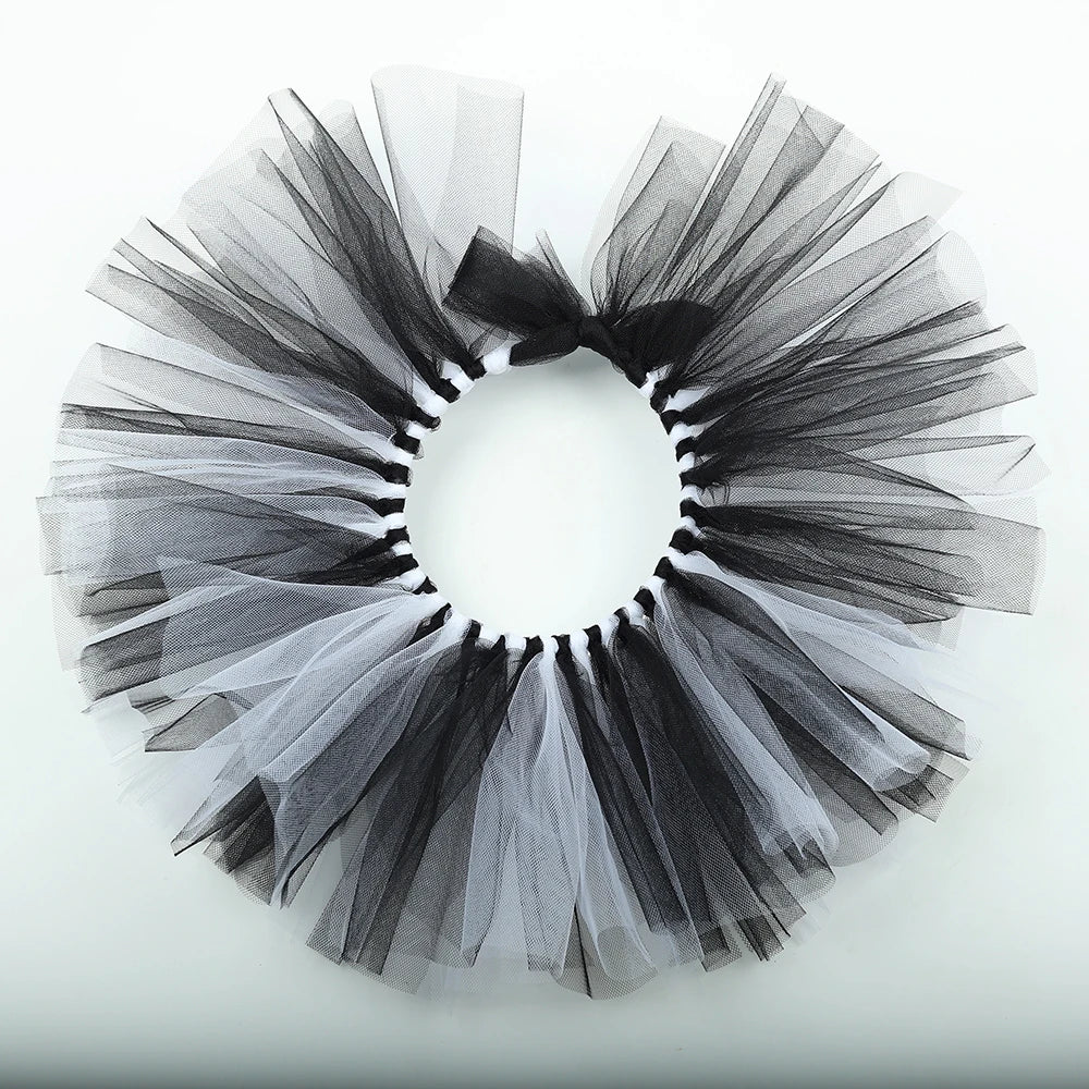 Terrifier Art The Clown Costume Girl Black White Fancy Tutu Dress Horror Joker Dress for Kids Halloween Carnival Party Costumes - Charlie Dolly