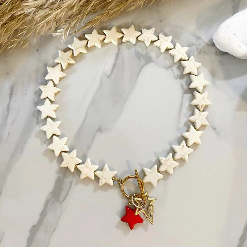 Summer Fashion Classic Irregular Green Shell Stone Short Necklace OT Button Copper Alloy Sea Shell Pendant Beach Choker Gift - Charlie Dolly