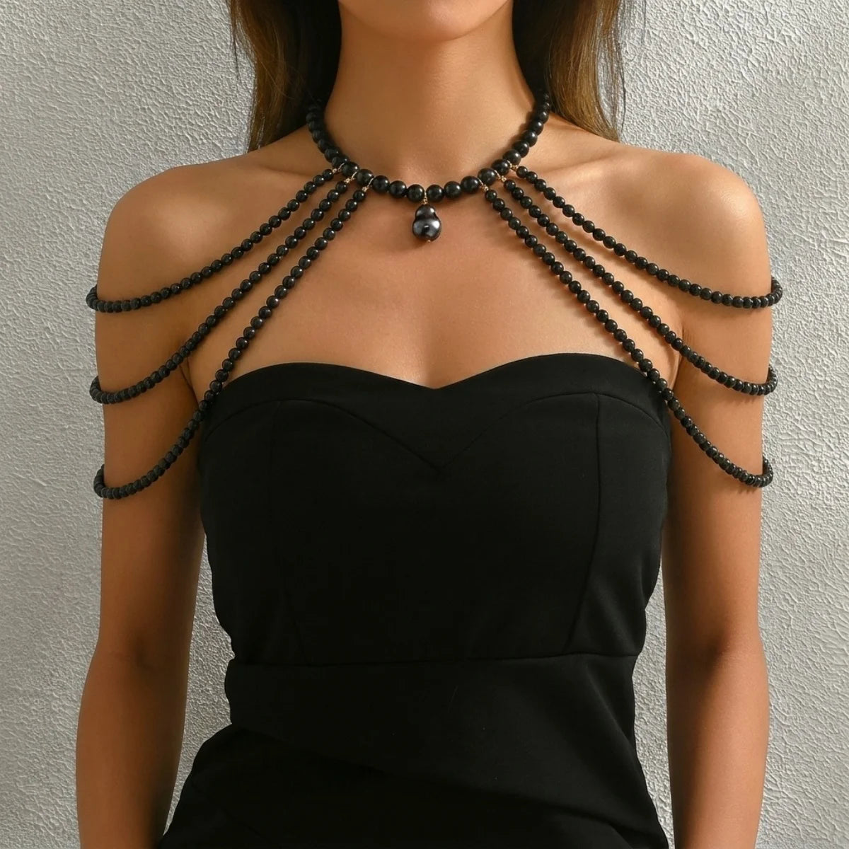 Baroque Irregular Imitation Pearl Beads Necklace For Women Men Minimalist Multilayer Pearl Chain Choker Versatile Body Jewelry