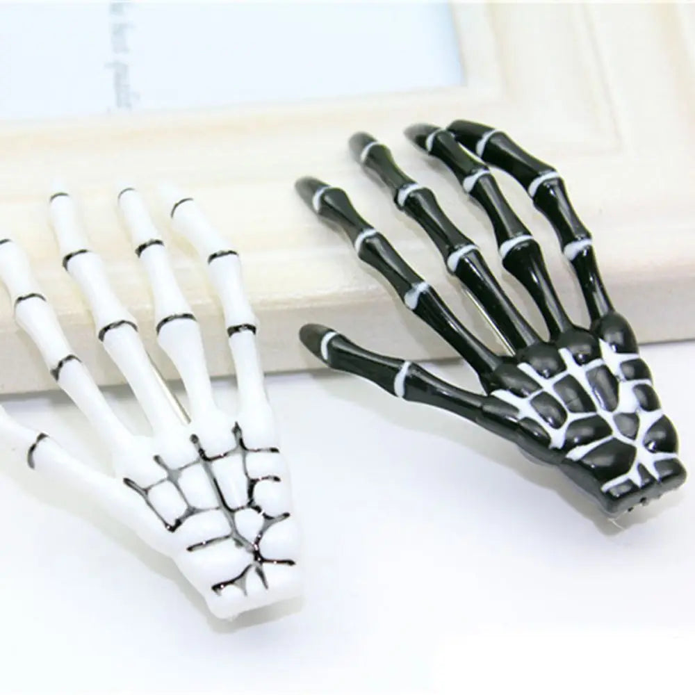 2 Pcs/Set New Skull Hand Bone Hairpin Gripper Ghost Skeleton Hair Clips Hairclips Bone Claw Hair Accessories Mujer Hairclip - Charlie Dolly