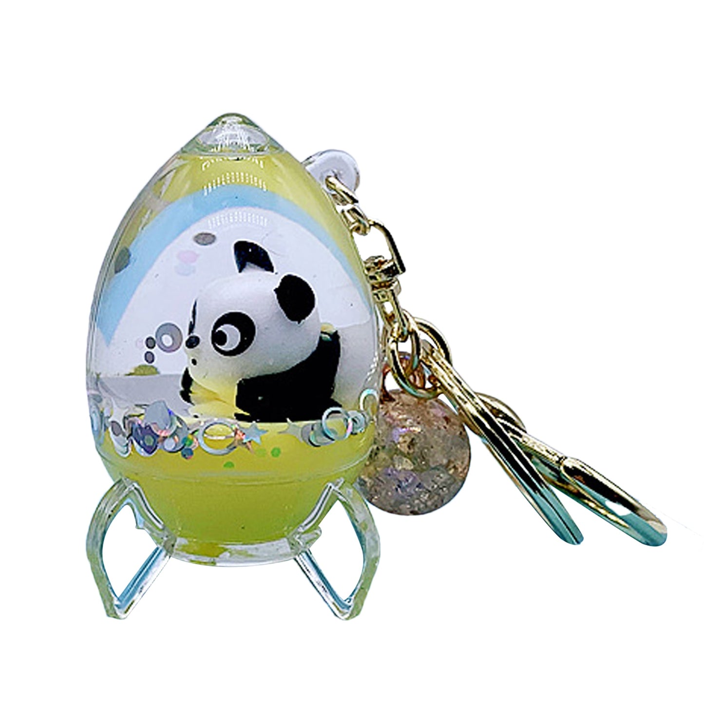 Panda Key Chains Women Cute Astronaut Animal Keychain As Gifts For Girls Astronaut Quicksand Floating Panda Panda Keychain As