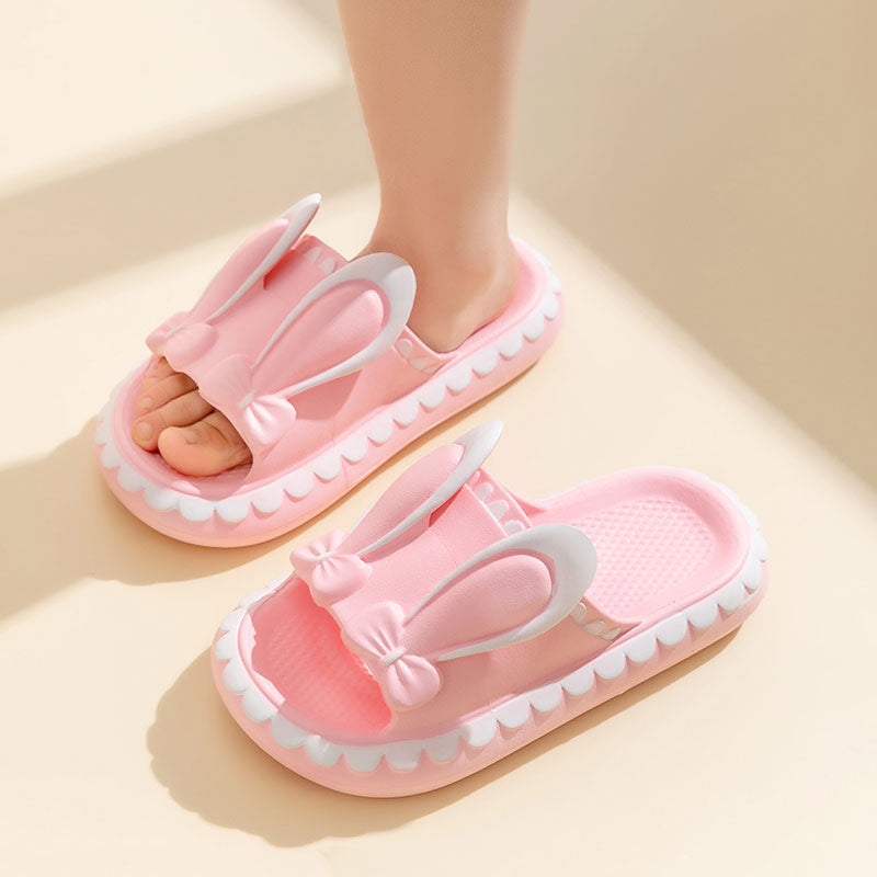 Mo Dou Women's Slippers EVA Thick Soft Sole Home Shoes Lovely Cartoon Rabbits for Outdoors Non-slip Concise Light Wearable - Charlie Dolly