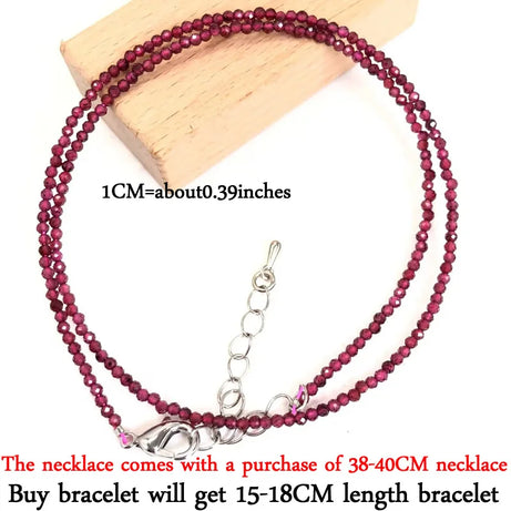 2mm Gemstone Beaded Necklace & Bracelet