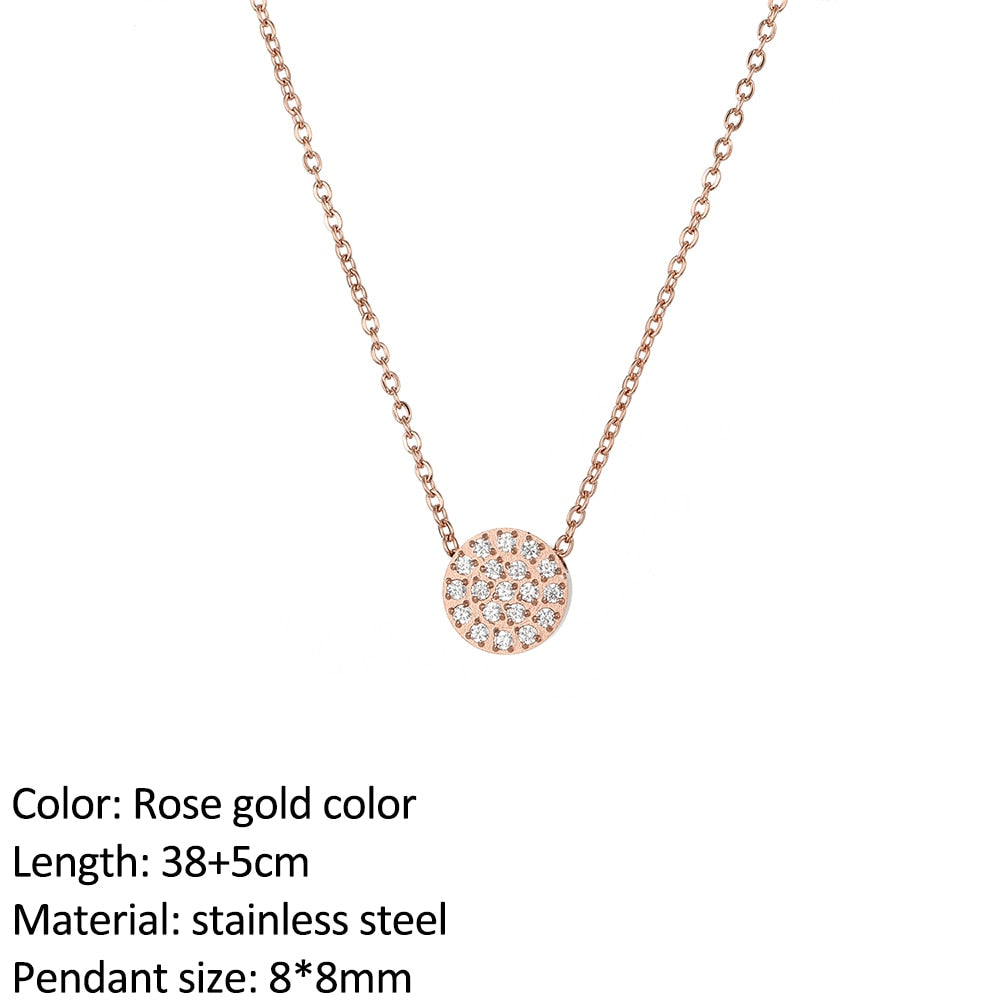 SUNIBI Fashion Stainless Steel Necklace for Woman Personality Infinity Cross Pendant Gold Color Necklaces on Neck Women Jewelry - Charlie Dolly