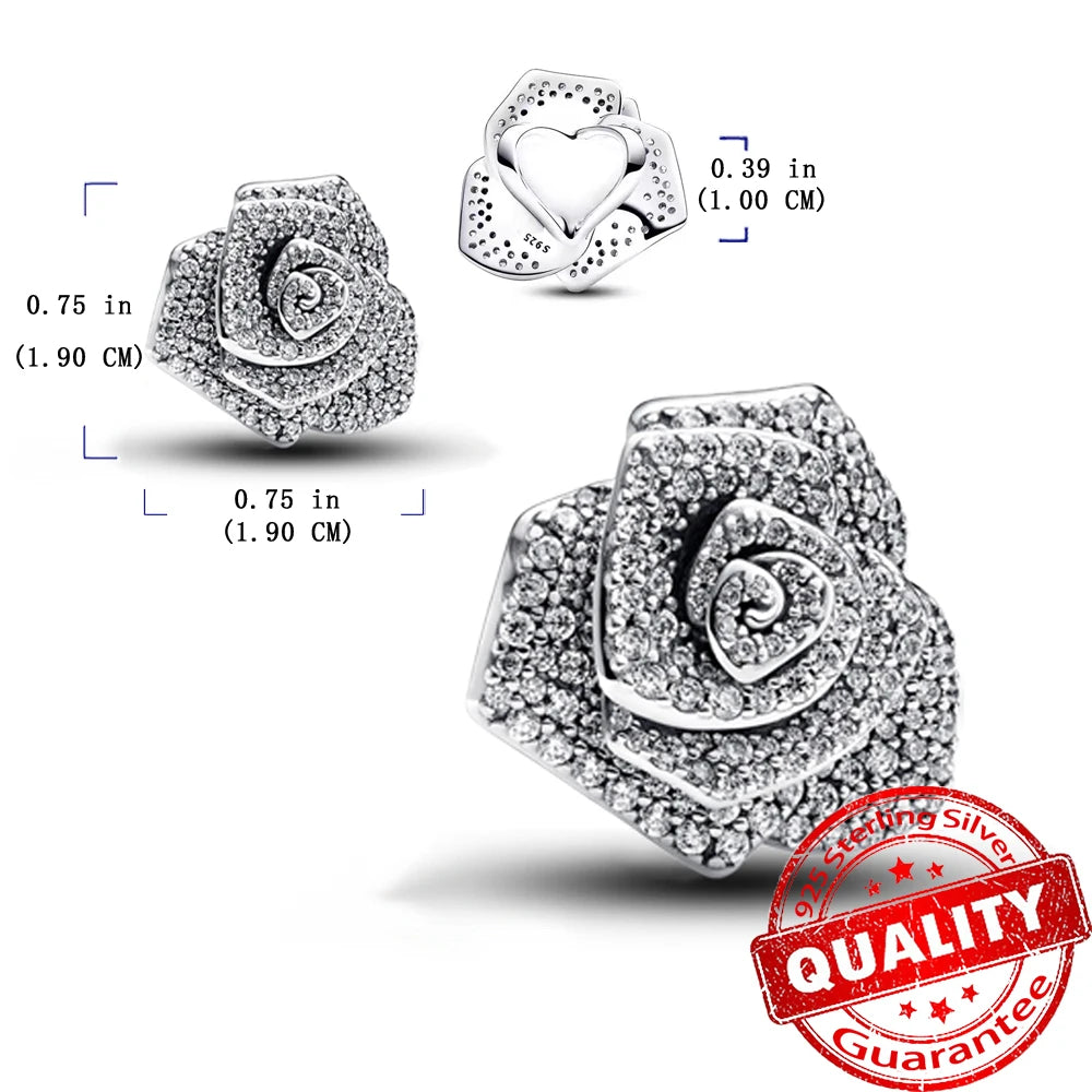 High Quality 925 Sterling Silver Lotus Coral Seahorse Love Cube Fortune Bag Pendant Fit DIY Bracelet Necklace Wedding Party Gift