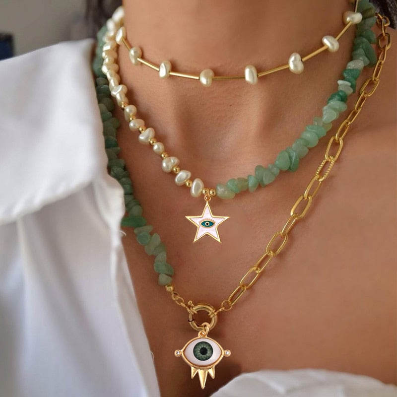 birthday gift Unisex Collar Concha Hip Hop Rock Stylish summer Polymer Clay boho puka shell Choker necklace jewelry women - Charlie Dolly