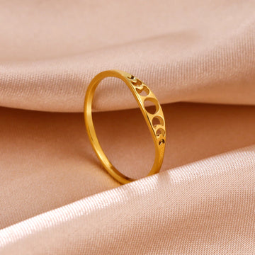 COOLTIME Moon Phase Ring for Women Stainless Steel Minimalist Couple Rings Jewelry Anniversary Gift 2026 New in Wholesale