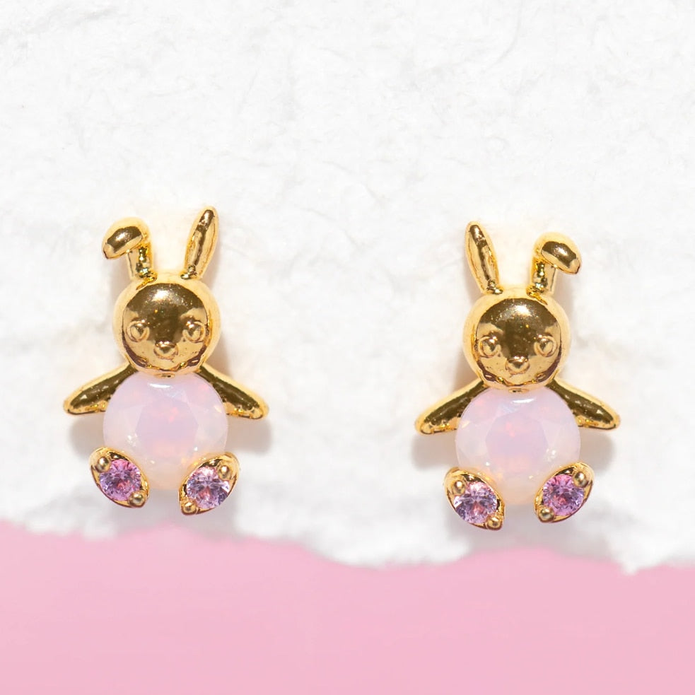 925 Silver Needle Cute Animal Stud Earrings For Women Girls Shiny Zircon Tiger Whale Rabbit Cat Stud Earrings Party Jewelry - Charlie Dolly