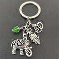 1pc I Love Yoga Thailand Bohemia Elephant Lotus Pendants Keychain Om Ohm Aum Jewelry Keyring Gift For Women Souvenirs - Charlie Dolly