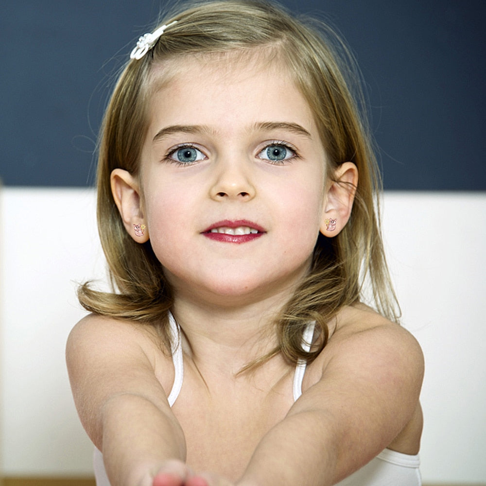 925 Sterling Silver Sunflower Pig Stud Earrings Fashion Cute Animal Jewelry Birthday Gifts For Women Daughter Girls Girlfriend - Charlie Dolly