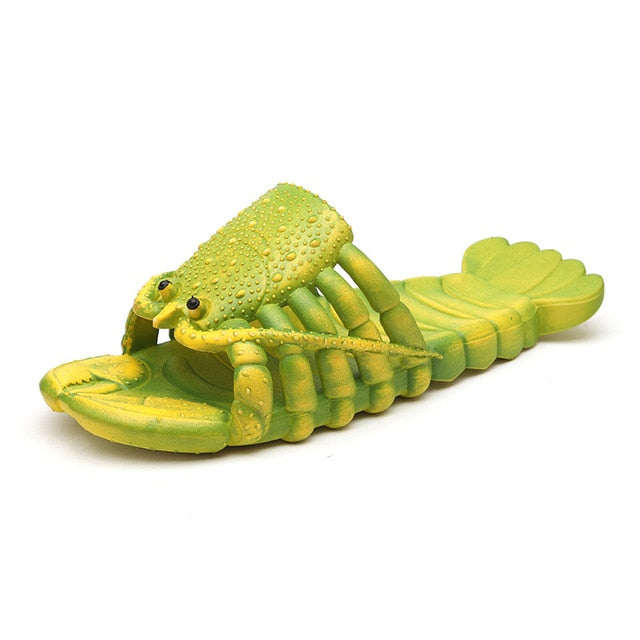 Summer Lobster Slippers Women Funny Animal Flip Flops Cute Beach Casual Shoes Unisex Big Size Soft Beach Slippers - Charlie Dolly