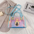 Barbie Princess Summer Transparent Handbag Anime Y2K Girls Lasers Beach Bag Shoulder Bag Ladies Tote Bags Pu Messenger Organizer - Charlie Dolly