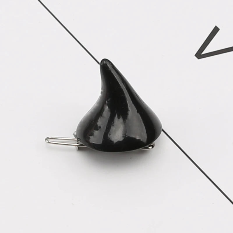 2pcs Small Demon OX Horn Hairpins Party Cosplay Costume Pin Hairpins Costume Horn Halloween Hair Accessories Hairclip - Charlie Dolly