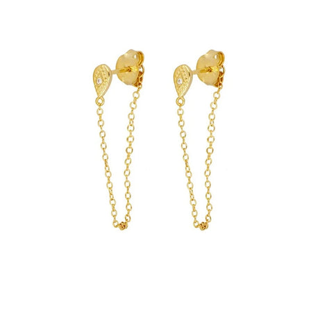 Gold Plated Hoop Stud Ear Cuff Earrings Set Jewelry