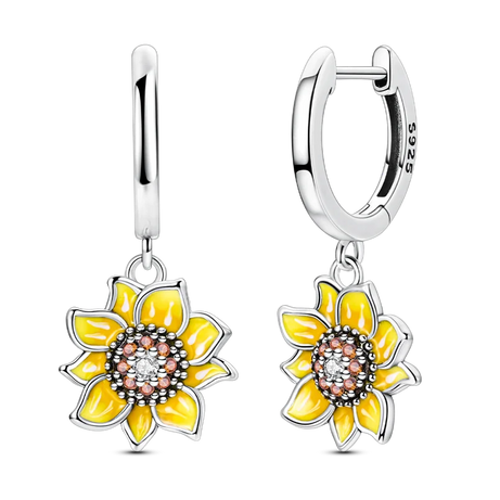 Sterling Silver Clover Butterfly Hoop Earrings Jewelry