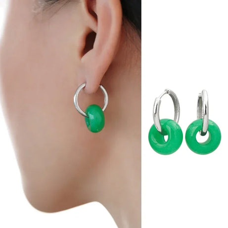 Turquoise Hoop Earrings