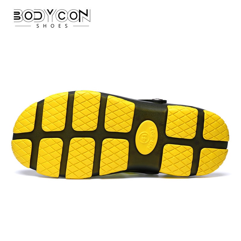 Summer Men Hollow Casual Breathable Slippers Outdoor Sports Beach Shoes Garden Light Weight EVA Double Color Jelly Flip Sandals - Charlie Dolly