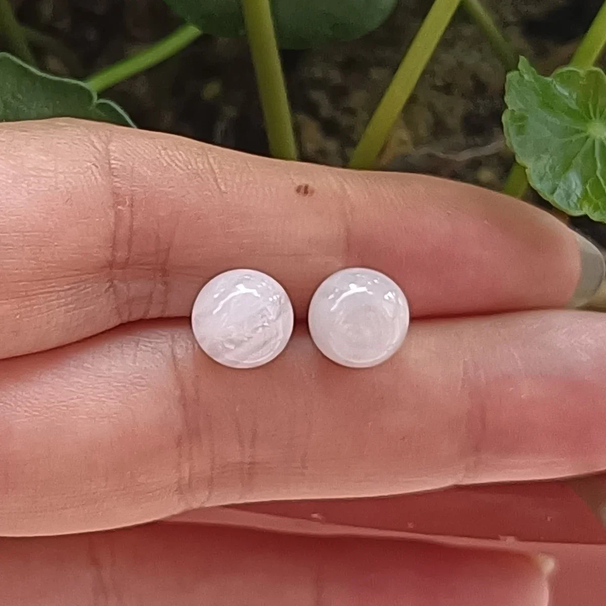1 Pair Natural Stone Stud Earrings For Women Men Round Turquoises Tiger Eye Lapis Lazuli Beads Earring Fashion Jewelry Gift