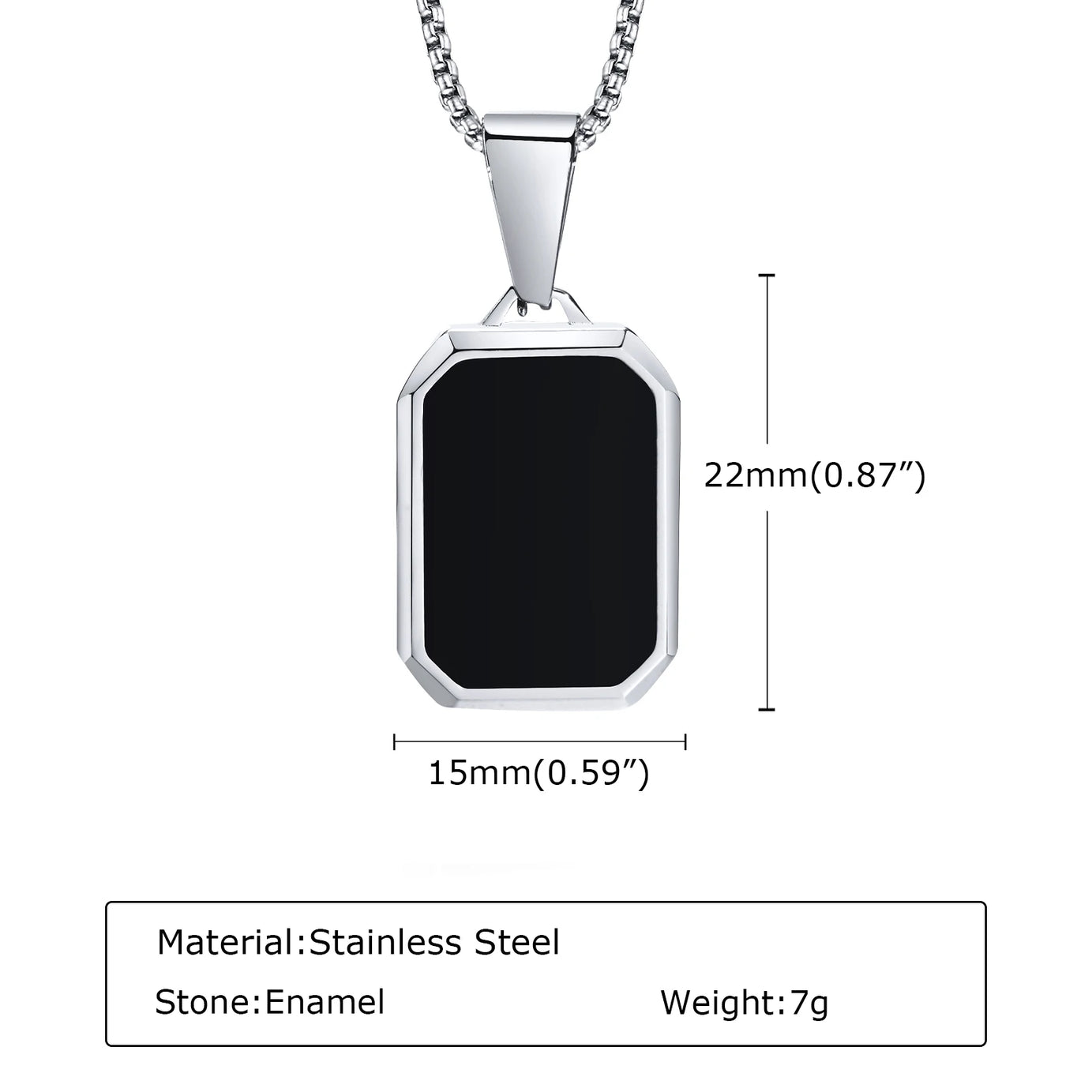 Natural Stone and Stainless Steel Hip Hop Pendant Necklace for Men