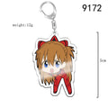 Anime EVA Keychain Cute Q Version Characters Cartoon Print Acrylic Key Chain Ring Holder Bag Charm Classic Jewelry Teens Gift - Charlie Dolly