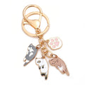 Kawaii Cat Keychain Pet Paw Key Ring Animal Footprint Key Chains Souvenir Gifts For Women Men Cay Keys DIY Handmade Jewelry - Charlie Dolly