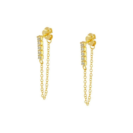 Gold Plated Hoop Stud Ear Cuff Earrings Set Jewelry