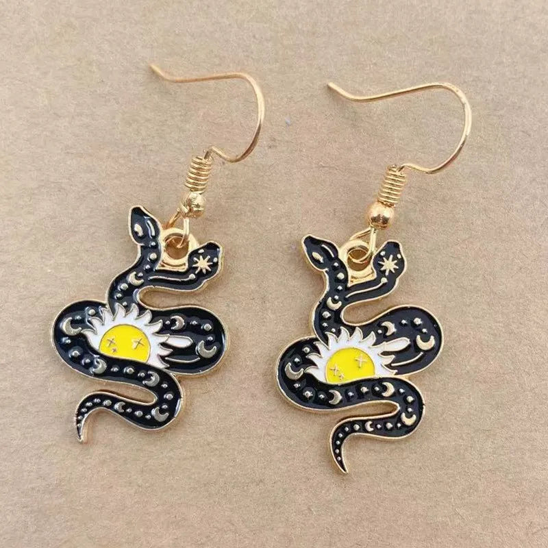 Earrings for Women Girls Drop Dangle Teens Charm Gift Party Simple Punk Cool Halloween Skull Cross Horror Skeleton Death Bat - Charlie Dolly