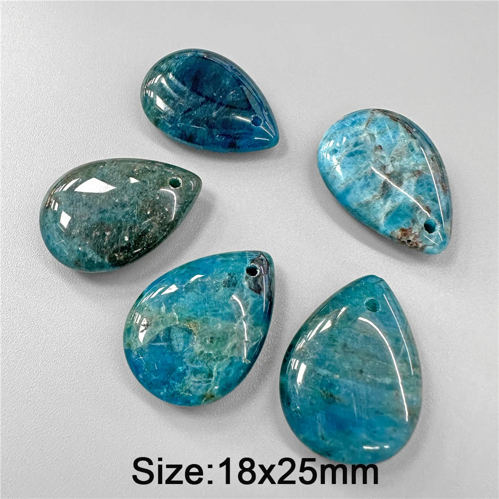 Natural Water Drop Stone Pendant 18x25mm Lapis Lazuli Amethysts Quartzs Charms Bead For Jewelry Making DIY Necklaces Earrings