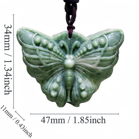 Dark Green Jade Dragon Fox & Owl Pendant Necklace, Carved Amulet Zodiac Talisman