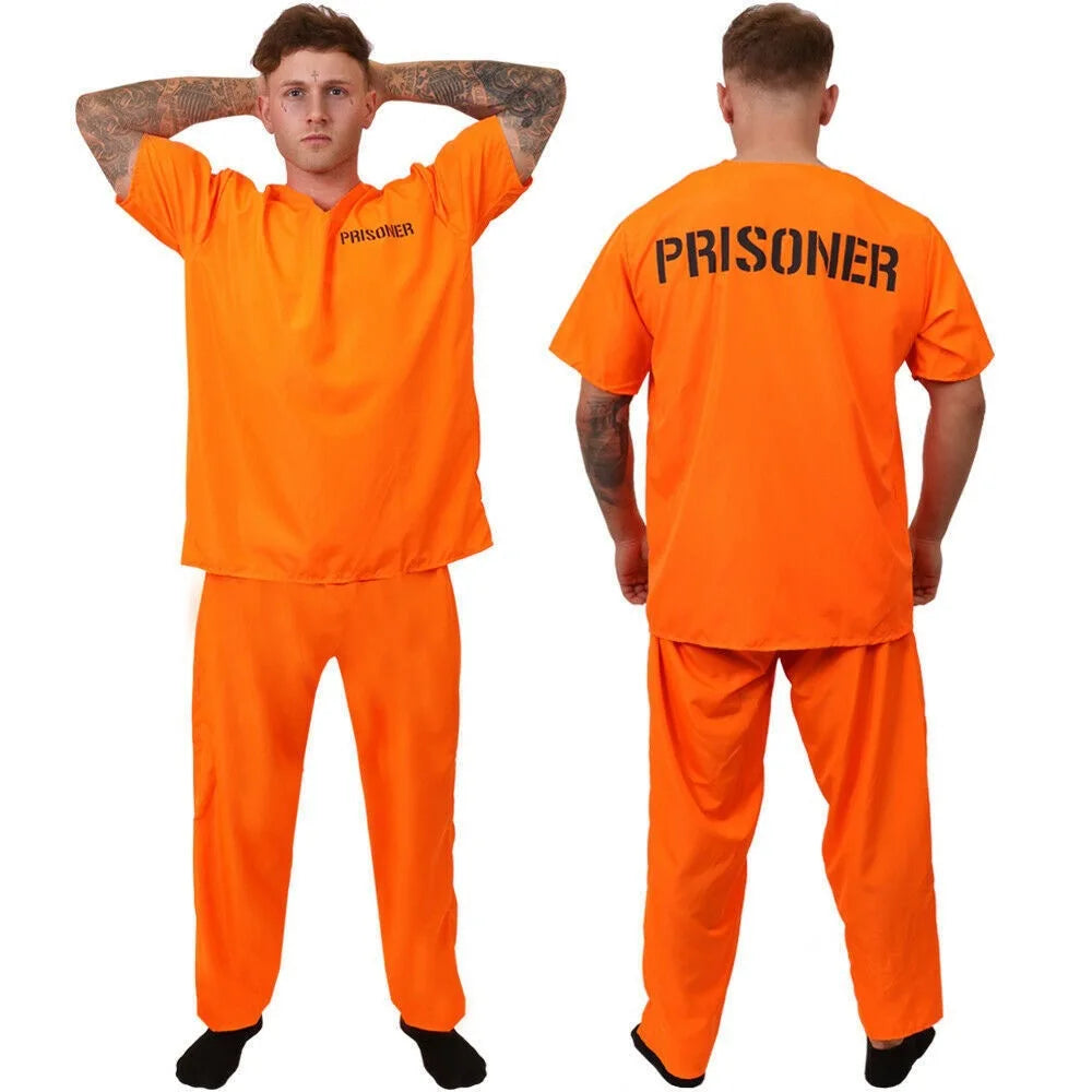 Halloween Adult Kid Prison Uniform Cosplay Wardrobe Set Masquerade Party Performance Stage Costume Prop - Charlie Dolly