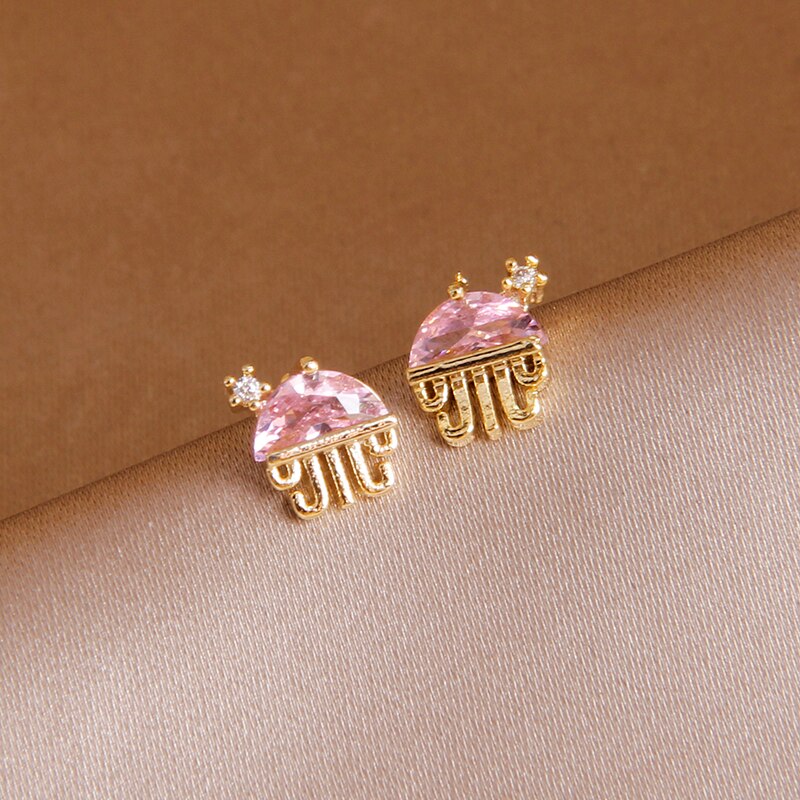 Sight Cute Jellyfish Earrings  Fashion Brand Jewelry Delicate Crystal Ocean Animal Stud Earrings for Women Gift - Charlie Dolly