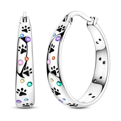 Sterling Silver Clover Butterfly Hoop Earrings Jewelry