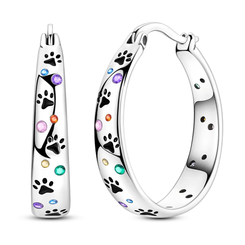 925 Sterling Silver Four Leaf Clover Butterfly Hoop Earrings for Women Boho Luxury Versatile Dangle Drop Party Jewelry