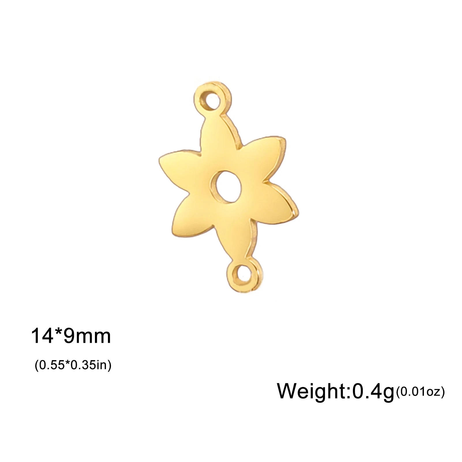 5 pieces of lotus shell stainless steel bracelet pendant necklace small sun shell pendant DIY necklace bracelet earrings jewelry