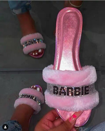 Barbie Slippers Y2K Girls Shoes Kawaii Cute Fashion Women Flip Flop Anime Flats Sandals Slippers All Match Shoes Female Gifts