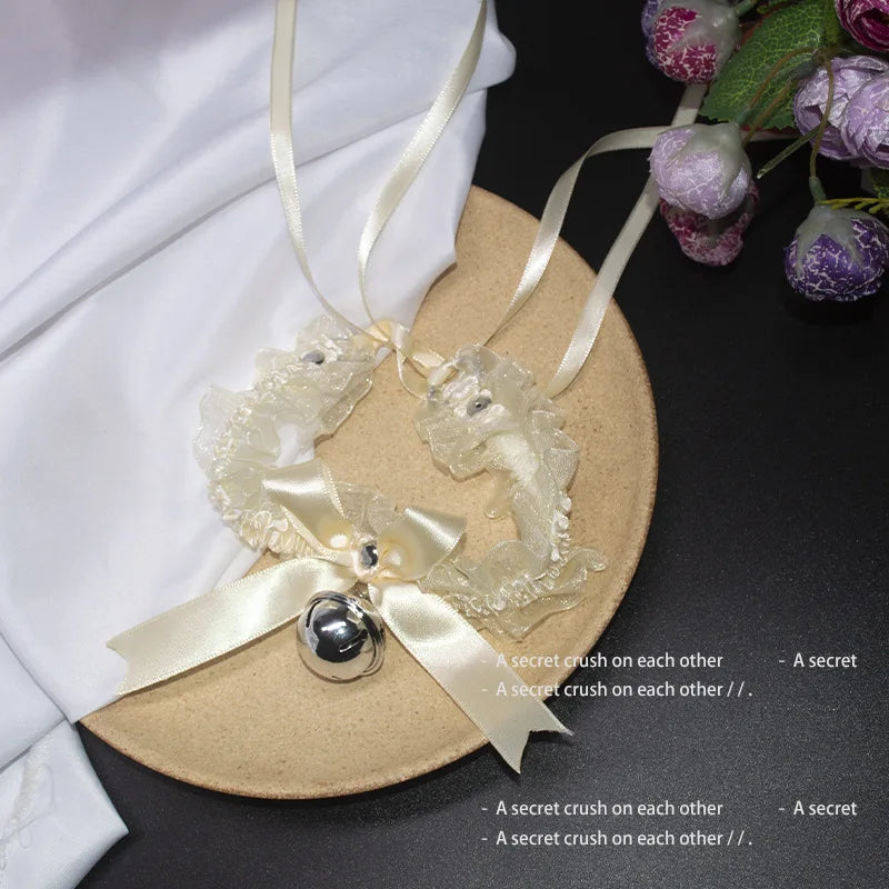 Women's Gothic Lace Choker Necklace Retro White Velvet Clavicle Chain Punk Collar Choker Steampunk Party Halloween Jewelry Gift - Charlie Dolly