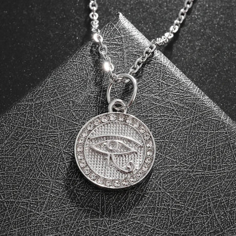 Eye of Horus Evil Eye Pendant Necklace, Ancient Egyptian Protection Amulet