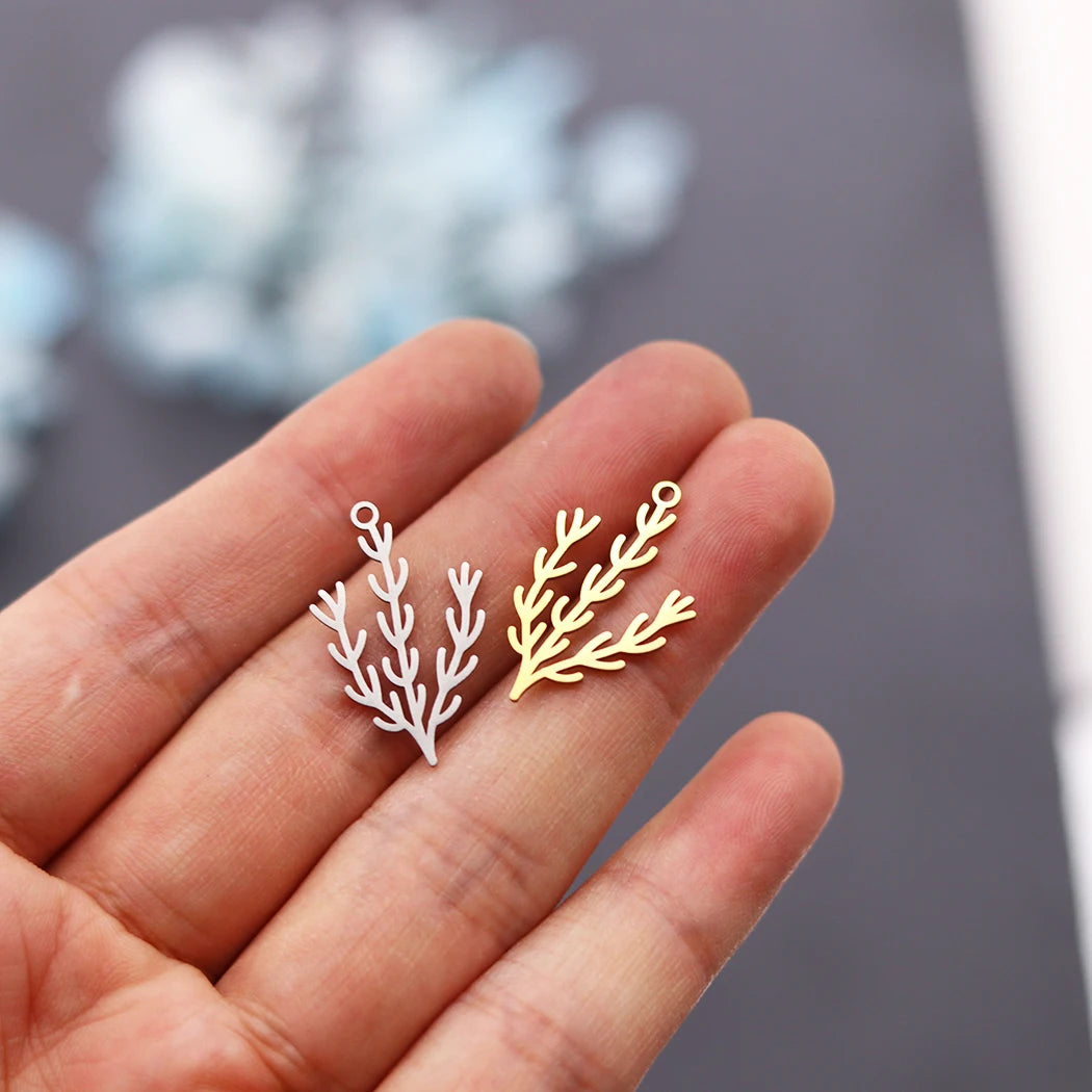 3pcs DIY Earrings Lotus Flower Yogo Buddha Stainless Steel Pendant Moon Charm For Jewelry Making Necklace Amulet Accessories