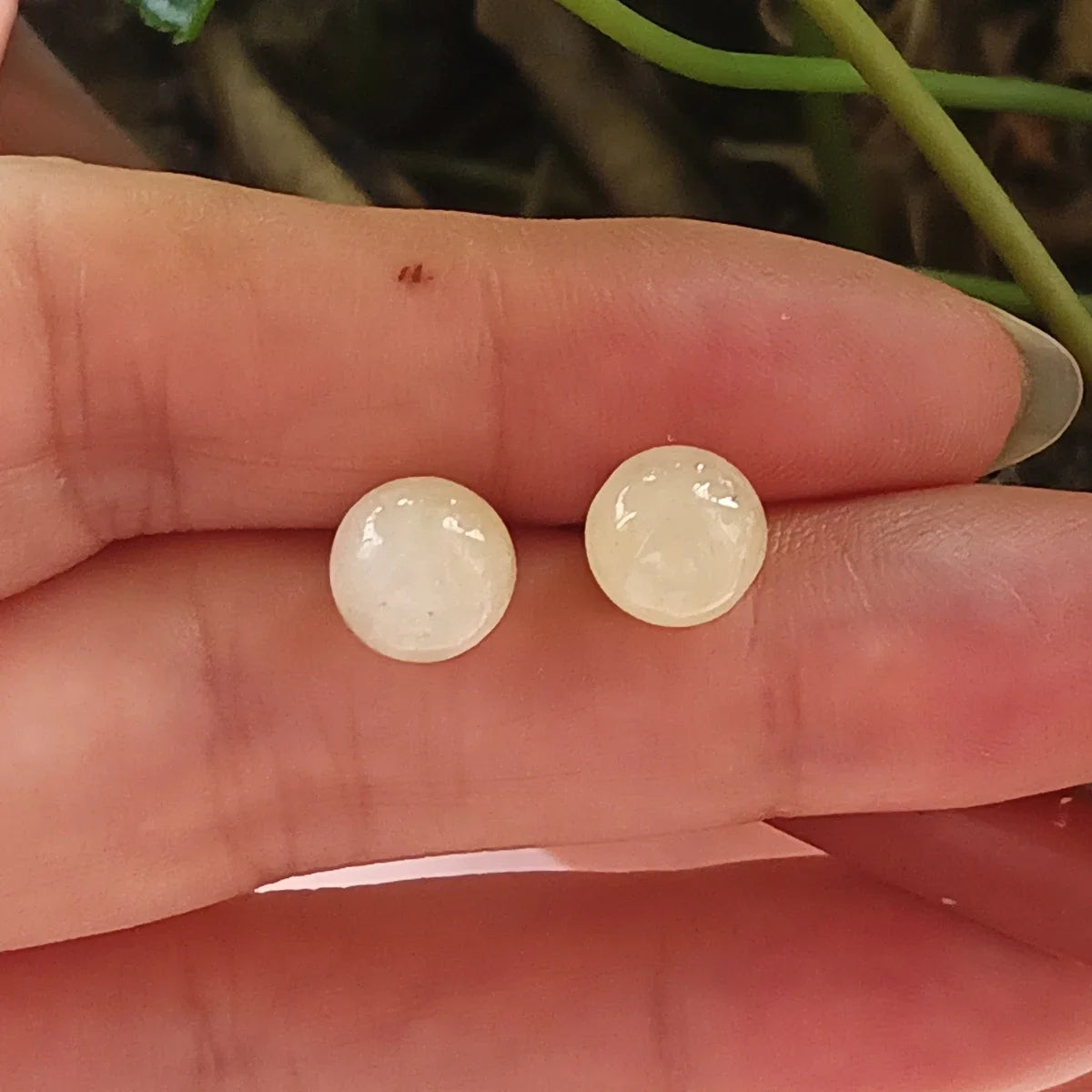 1 Pair Natural Stone Stud Earrings For Women Men Round Turquoises Tiger Eye Lapis Lazuli Beads Earring Fashion Jewelry Gift