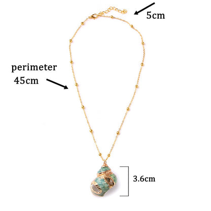 Boho Conch Shell Necklace Gold Color Beads Chain Necklace Women Simple Seashell Choker Necklace Summer Beach Jewelry Party Gift