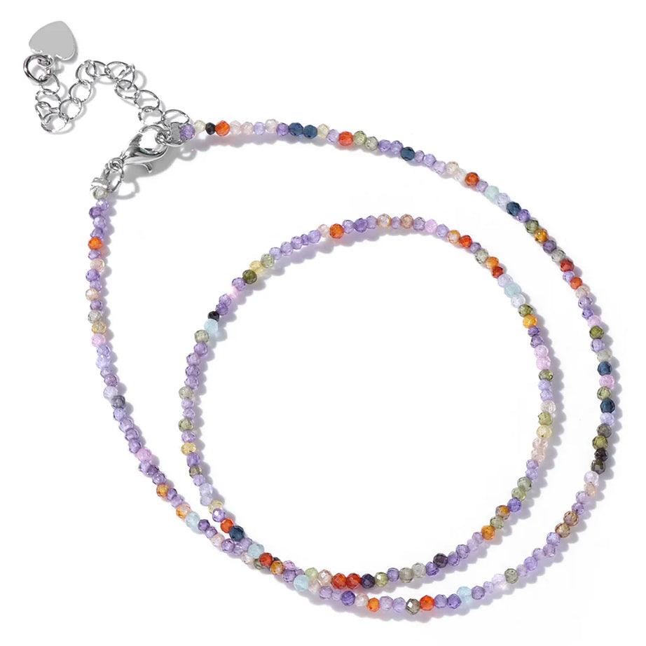 Crystal Stone Beaded Necklace