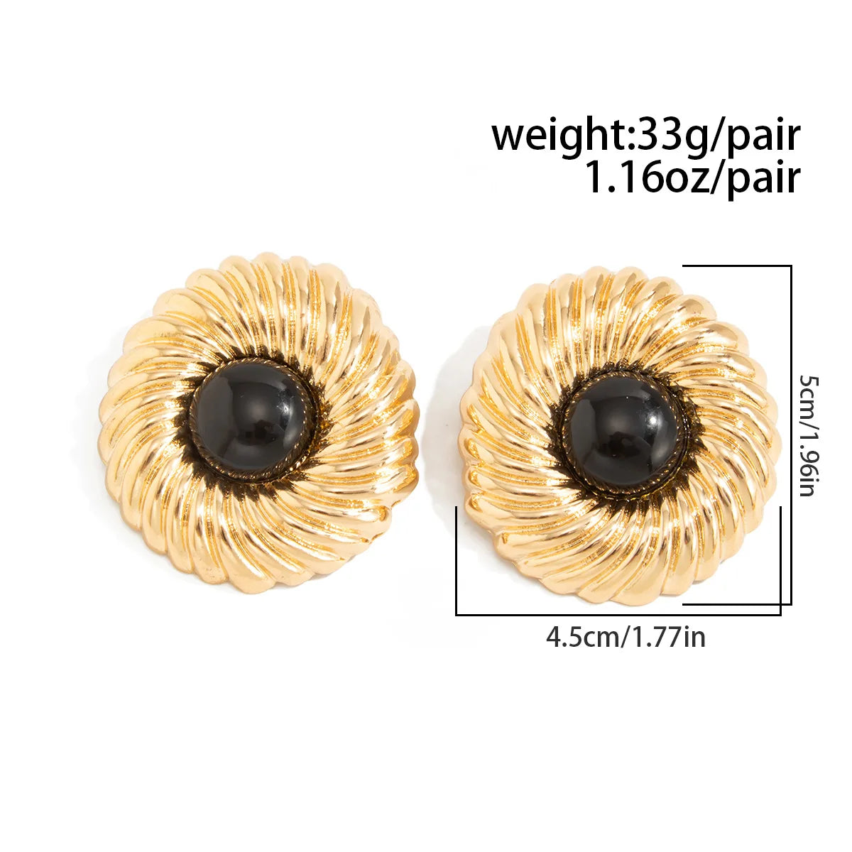 New Trendy Geometric Big Spiral Stud Earrings Women Boho Inlaid Resin Acrylic Beads Earrings Vacation Jewelry Accessories